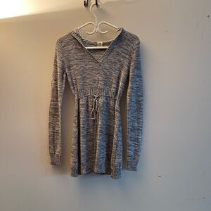 Roxy Gray Knit Hooded Sweater XXS